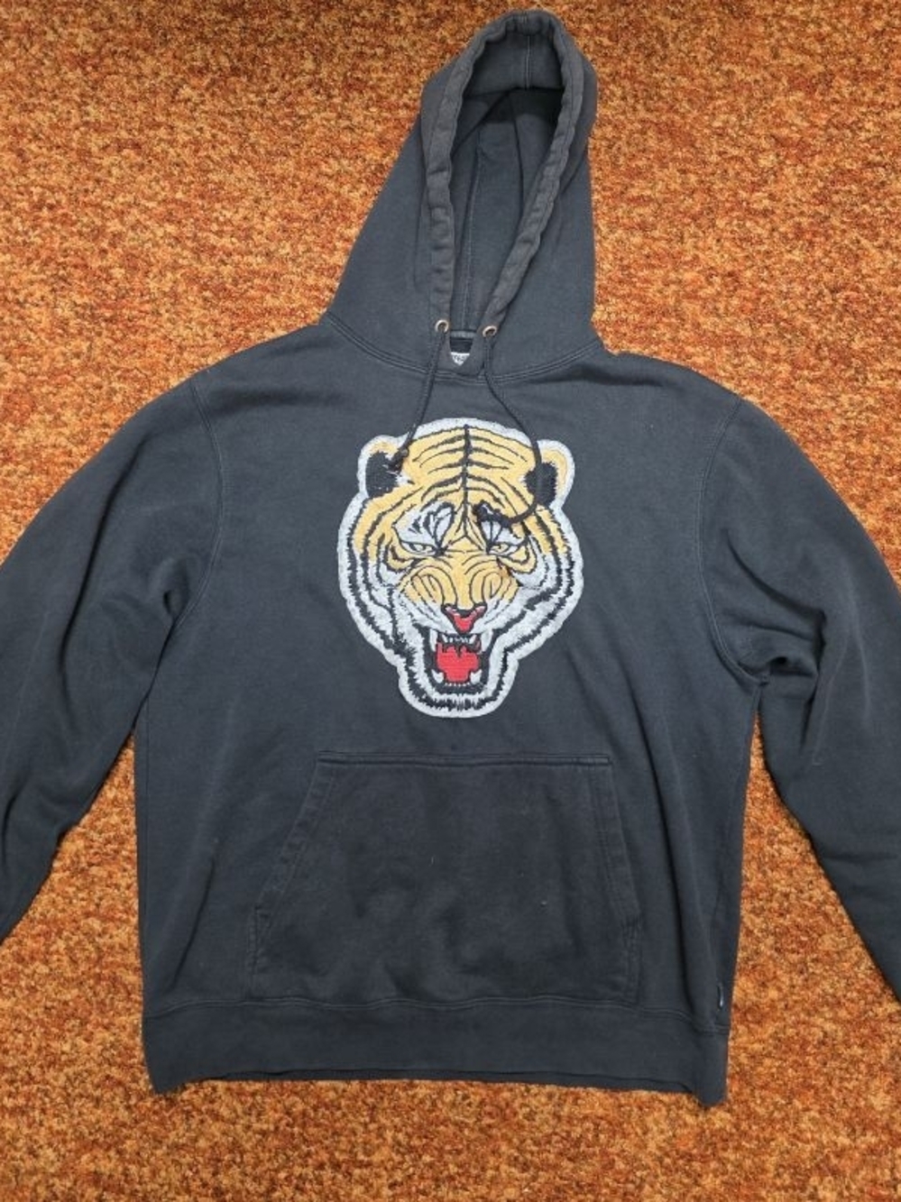 Archive Undefeated Black Hoodie with Embroidered Tiger Patch